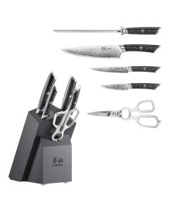 Cangshan 6-Piece Kuro Series Knife Block Set - Ashwood