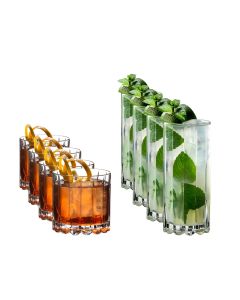 Riedel Drink Specific Glassware - Rocks Glasses, Set of 4 & Highball Glasses, Set of 4