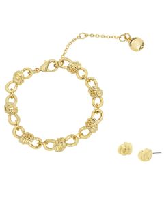 Steve Madden Vintage Knot Bracelet & Earring Jewelry Set