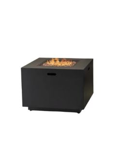 W Unlimited Outdoor Iron 33-Inch Outdoor Square Gas Fire Pit - Dark Grey Finish