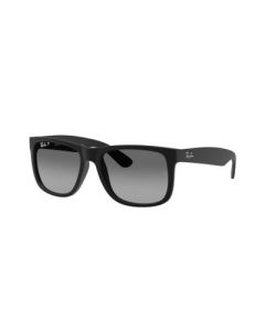 Ray-Ban Polarized Justin Classic Sunglasses - Matte Black/Light Gray Gradient