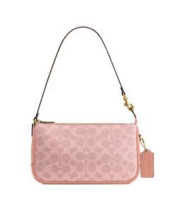 COACH Coated Canvas Signature Plaza Bag 22 -Melon Pink/Brass