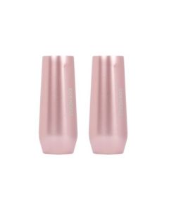 Corkcicle 7oz Stemless Flute - Rose Metallic, 2 Pack
