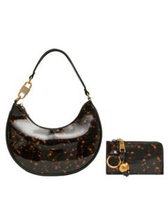 Steve Madden LOHAN Shoulder Bag & SOLEA Card Case 2pc Set - Tortoise