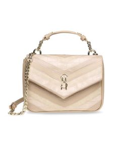 Steve Madden BMOJO Patchwork Top Handle Flap Crossbody - Bone