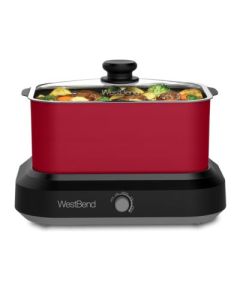 West Bend® - 6 Qt. Versatility Slow Cooker with Red Tote and Lid