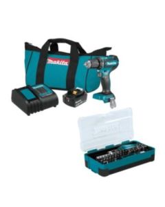 Makita 18V LXT® Lithium-Ion Brushless Cordless Driver-Drill Kit w/ 47 Pc. Ratchet and Bit Set