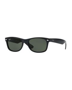Ray-Ban New Wayfarer Classic Sunglasses - Polished Black/Green