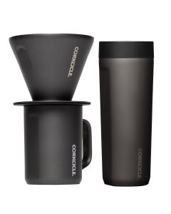 Corkcicle Pour-over Kit + 17oz Commuter Cup Set - Ceramic Slate