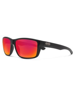 Suncloud - Mayor Sunglasses - (Frame) Matte Black; (Lens) Red Mirror