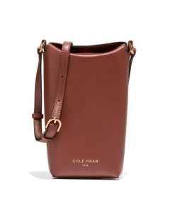Cole Haan Clarisse Phone Crossbody - Dark Cuoio