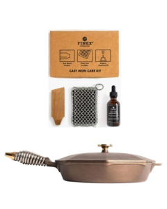 FINEX - 12-Inch Cast Iron Skillet & Lid Set & Cast Iron Care Kit