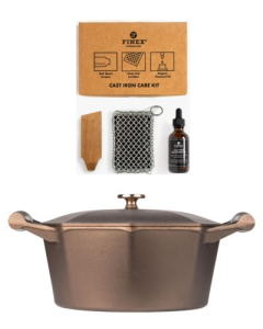 FINEX - 5 Qt Cast Iron Dutch Oven & Cast Iron Care Kit