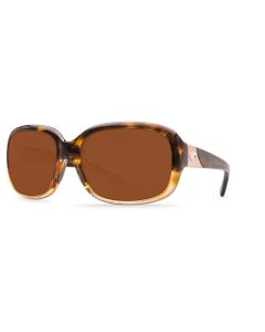 Costa Del Mar Gannet Sunglasses - (Frame) Shiny Tortoise Fade; (Lens) Copper, 580P