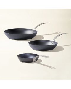 Made In 3-Piece Blue Carbon Steel Frying Pan Set